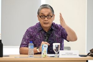 Anggota Komisi VII DPR RI, Putra Nababan, dalam kunjungan kerja Komisi VII DPR RI ke PT Frisian Flag Indonesia, Cikarang, Jabar, Kamis (5/2/2026). Foto: Ysm/Karisma.