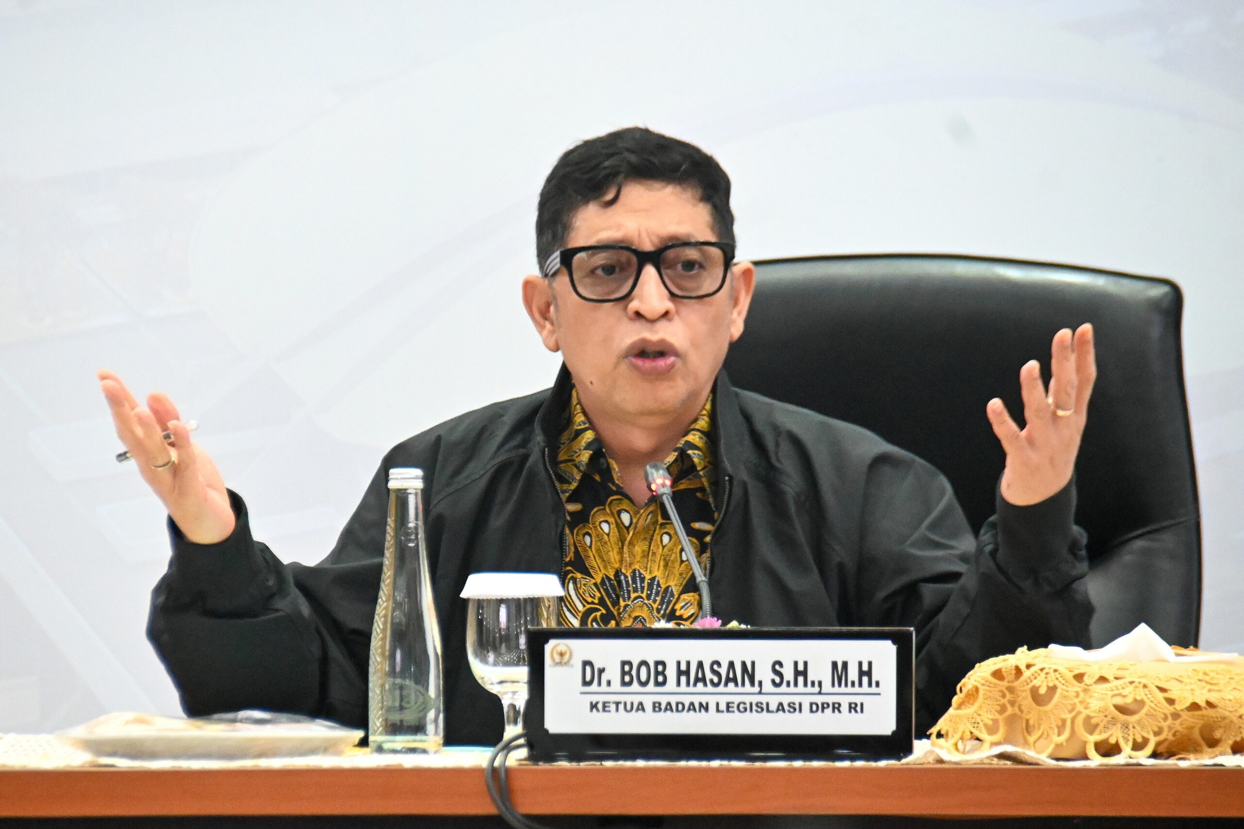 Ketua Badan Legislasi (Baleg) DPR RI, Bob Hasan, dalam kegiatan Penataran Keparlemenan, di Wisma Kopo DPR RI, Bogor, Jawa Barat, Sabtu (7/2/2026). Foto: Rdn/Karisma.