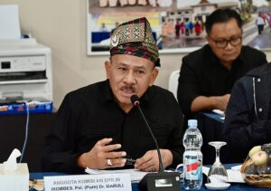 Anggota Komisi XIII DPR RI, Maruli Siahaan dalam Kunjungan Kerja Spesifik Komisi XIII ke Kantor Imigrasi Kelas I TPI Dumai, Provinsi Riau, Kamis (5/2/2026). Foto: BLF/Mahendra.