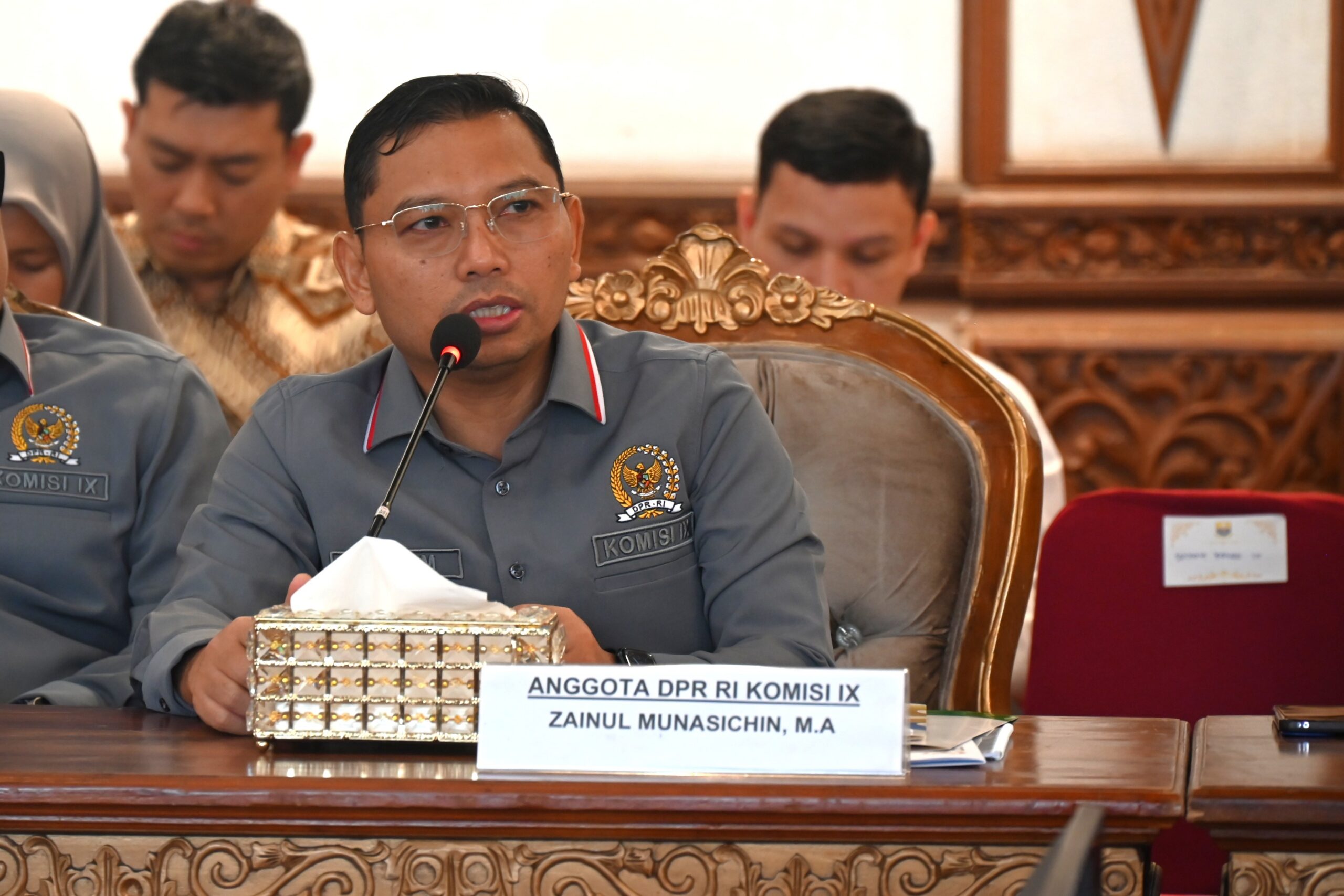 Anggota Komisi IX DPR RI, Zainul Munasichin dalam kunjungan kerja reses Komisi IX DPR RI di Jambi, Senin (23/2/2026). Foto: Hira/Mahendra.