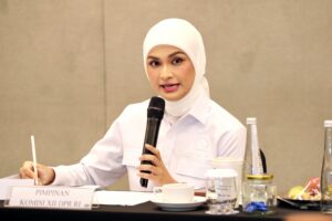 Wakil Ketua Komisi XII DPR RI, Putri Zulkifli Hasan dalam kunjungan kerja Panitia Kerja (Panja) Lingkungan Hidup Komisi XII DPR RI di Gresik, Provinsi Jawa Timur, Kamis, (5/2/2026). Foto: UPI/Mahendra.