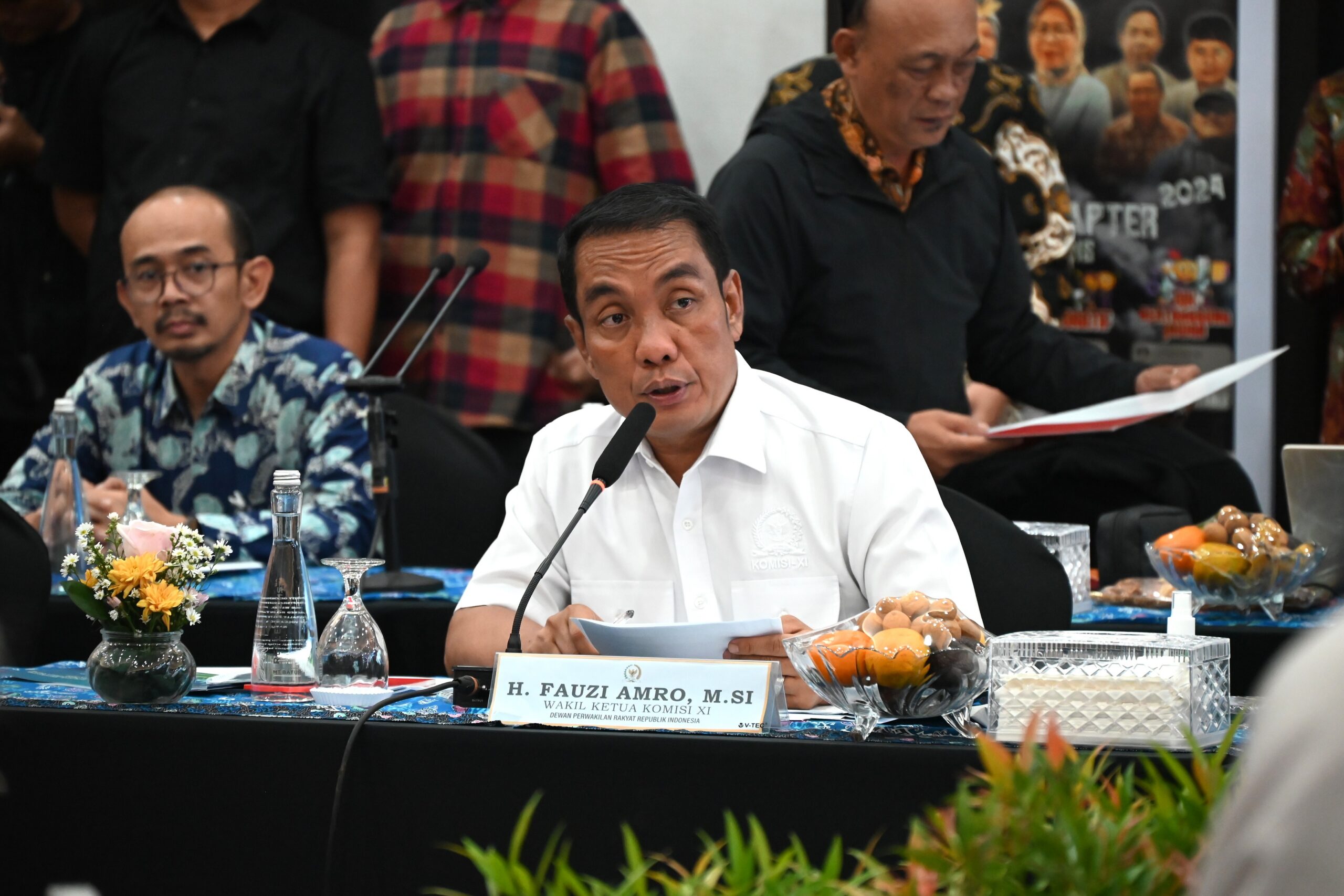 Wakil Ketua Komisi XI DPR RI, Fauzi Amro, saat kunjungan kerja Komisi XI DPR RI ke Kantor OJK Provinsi Bengkulu, Jumat (30/01/2026). Foto: Est/Karisma.