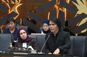 Anggota Badan Legislasi DPR RI Once Mekel saat Rapat Panja Pengharmonisasian RUU tentang Perubahan atas Undang-Undang Nomor 28 Tahun 2014 tentang Hak Cipta di Kompleks Parlemen, Senayan, Jakarta, Selasa (10/3/2026). Foto : Mahen/Andri.