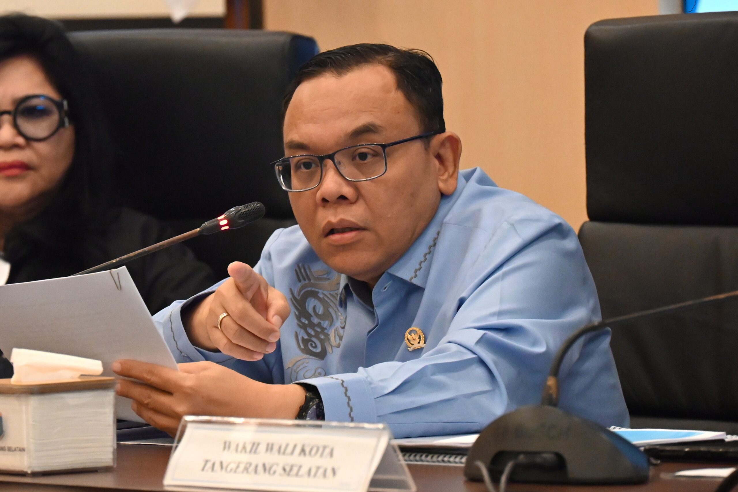 Ketua Komisi VII DPR, Saleh Partaonan Daulay, saat Kunjungan Kerja Reses Komisi VII DPR di Tangerang Selatan, Banten, Kamis (05/03/2026). Foto: Syn/Karisma.