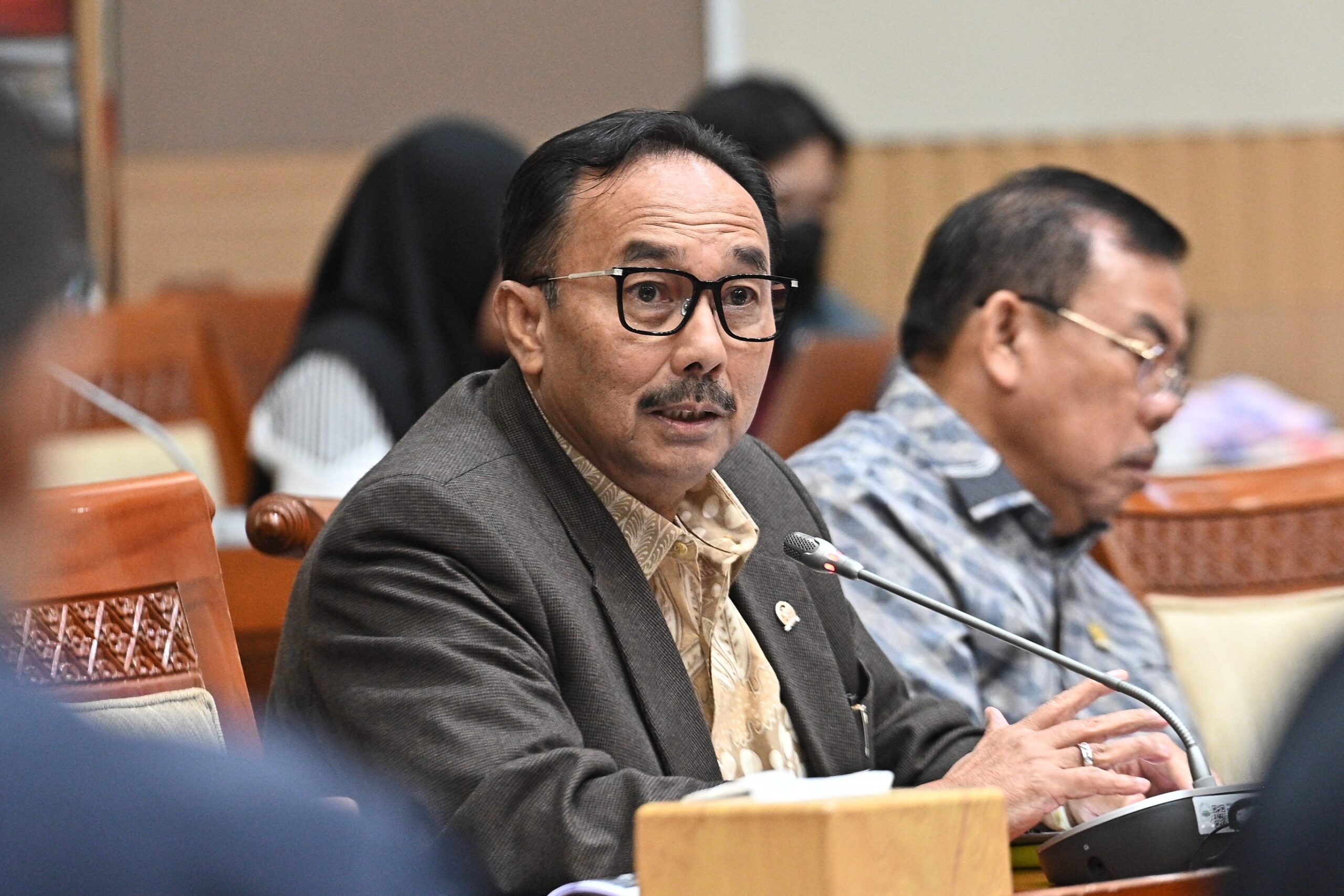 Anggota Komisi III DPR RI, Benny Utama, dalam RDP dan RDPU bersama Dirreskrimsus Polda Jateng serta Korban Koperasi BLN yang berlangsung di Nudantara II, Senayan, Jakarta, Senin (9/3/2026). Foto: Farhan/Karisma.