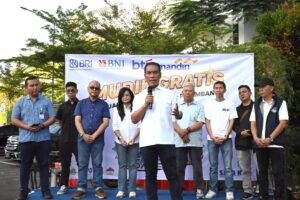 Wakil Ketua Komisi XI, Fauzi Amro saat membuka acara "Mudik Gratis Bersama SAFA 2026" di Kompleks Parlemen DPR RI, Senayan, Jakarta, Minggu (15/3/2026). Foto: Septamares/Mahendra.