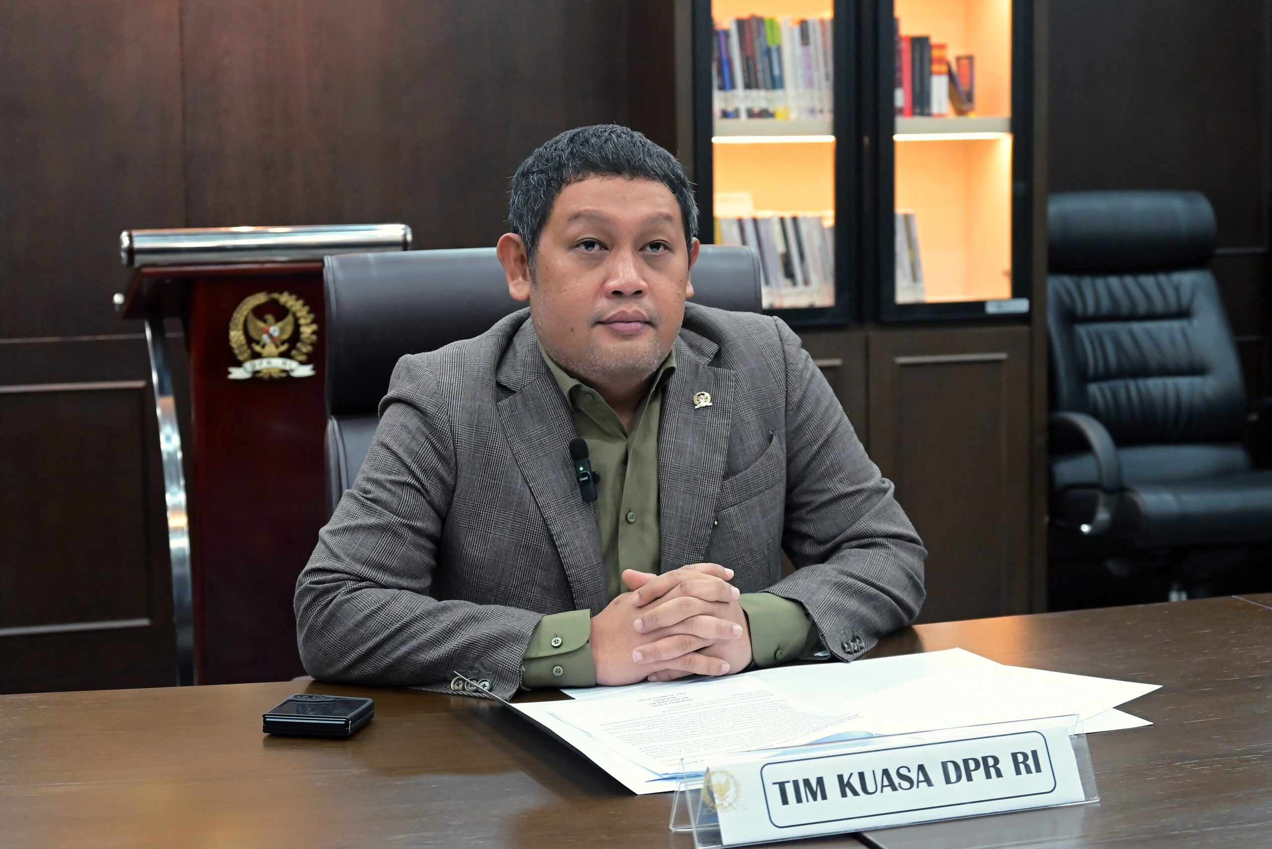 Anggota Komisi III DPR RI Abdullah, dalam Sidang MK secara daring, di Ruang Puspanlak Badan Keahlian Setjen DPR RI, Senayan, Jakarta, Selasa (10/3/2026). Foto: Tari/Karisma.