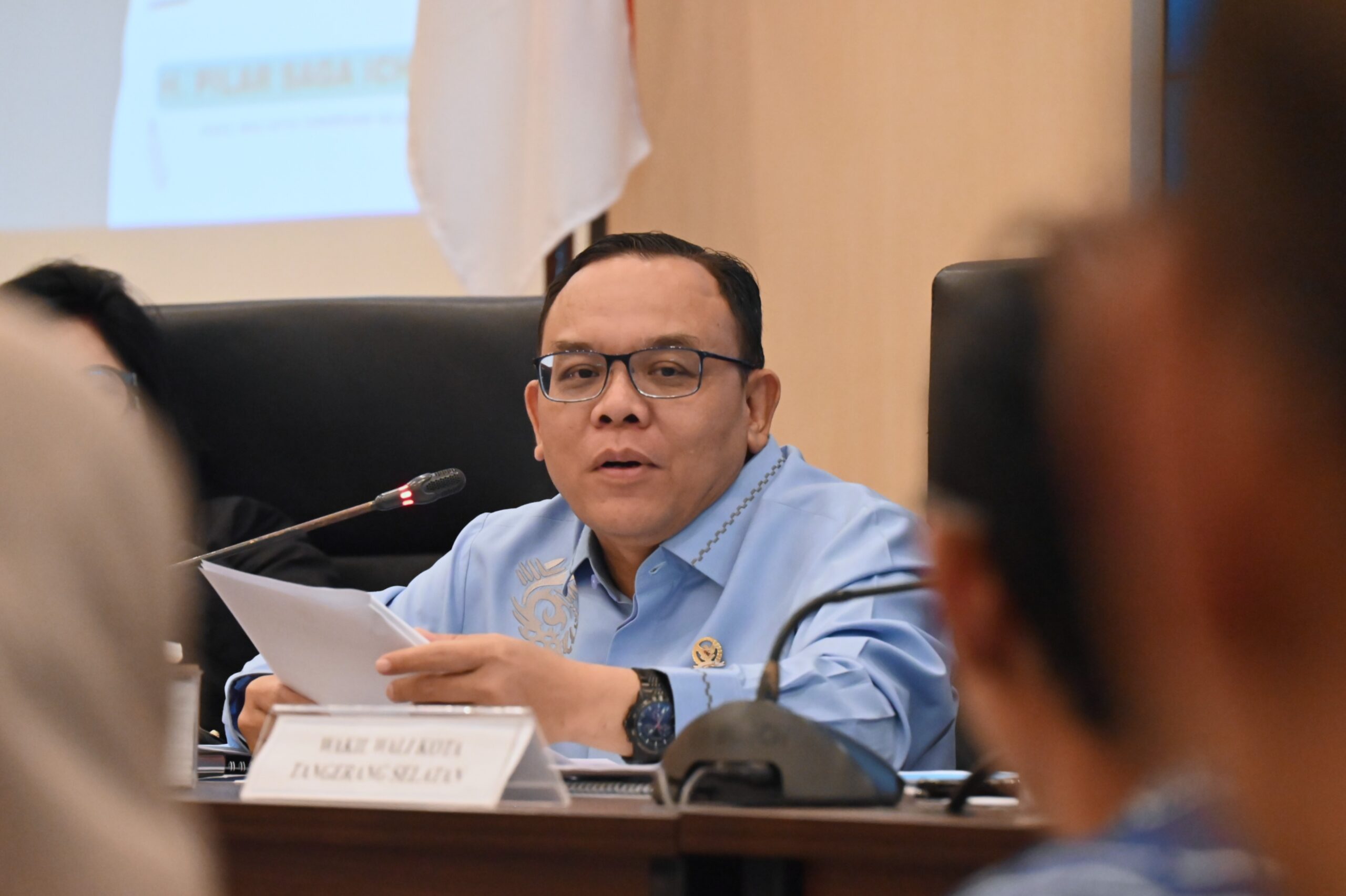 Ketua Komisi VII DPR RI, Saleh Partaonan Daulay, saat memimpin Kunjungan Kerja Reses Tim Komisi VII ke Tangerang Selatan, Banten, Kamis (5/3/2026). Foto: Shane/Alma.