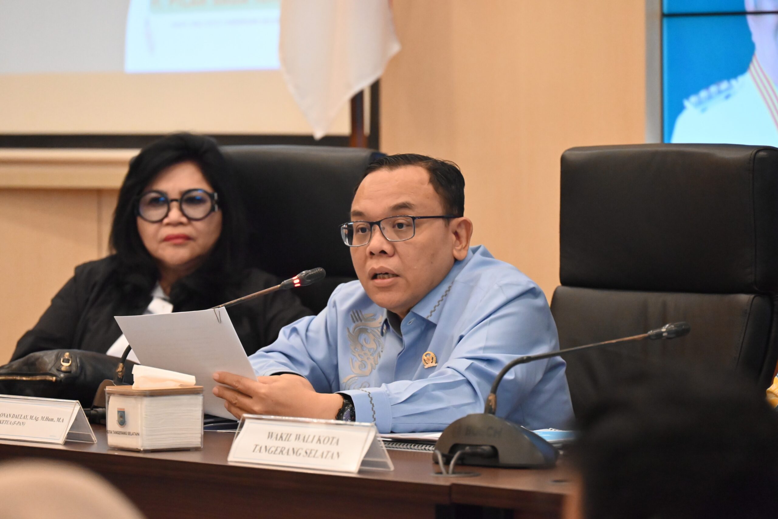 Ketua Komisi VII DPR RI, Saleh Partaonan Daulay, saat memimpin Kunjungan Kerja Reses Komisi VII ke Tangerang Selatan, Banten, Kamis (5/3/2026). Foto: Shane/Alma.