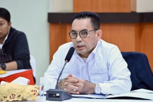 Anggota Komisi III DPR RI, Teuku Ibrahim, saat menghadiri Kunjungan Kerja Reses Komisi III DPR RI di Mapolda Sulawesi Tengah, Kota Palu, Sulawesi Tengah (Sulteng), Kamis (5/3/2026). Foto: Tiara/Alma.