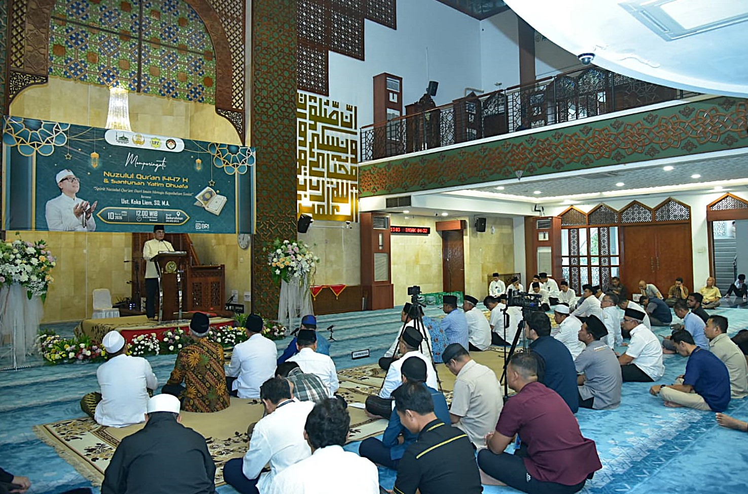 Sekretaris Jenderal DPR RI Indra Iskandar dalam Peringatan Nuzulul Quran 1447 Hijriah yang diselenggarakan oleh DKM Baiturrahman Setjen MPR/DPR/DPD RI bersama UPZ Sekretariat Jenderal DPR RI di DPR Senayan, Jakarta, Selasa (10/3/2026). Foto : Oji/Andri.