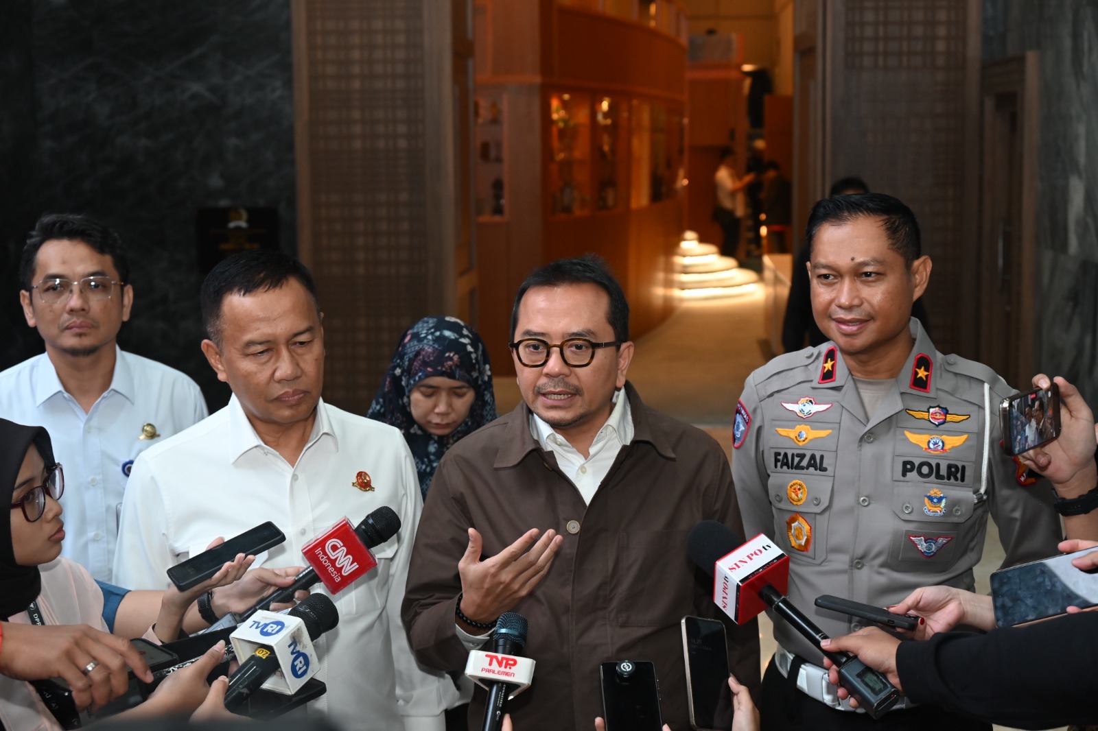 Wakil Ketua Komisi V DPR RI Syaiful Huda usai Diskusi Dialektika Demokrasi bertema 'Sinergi Pemerintah dan Stakeholder Buat Mudik 2026 Aman dan Nyaman' di Ruang Abdul Muis, Senayan, Jakarta, Kamis (5/3/2026). Foto : Mahendra/Andri.